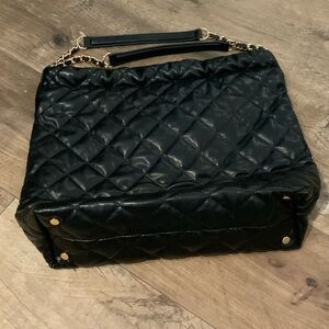 INC International Concepts Black Quilted Shoulder Bag